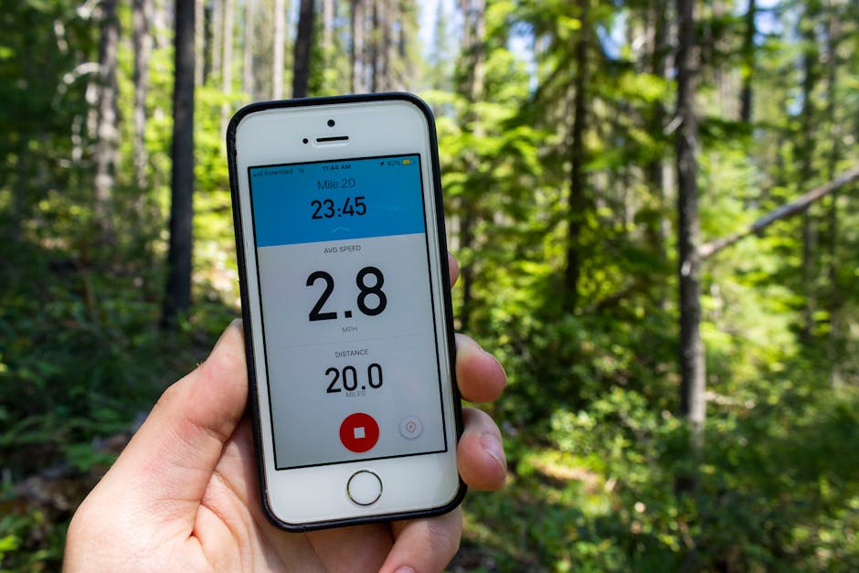 Digitale Karte auf GPS-Gerät bei der Navigation im Gelände